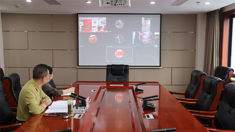 集團(tuán)公司出席與上海向陽公益基金會、 供銷總社青島公司、國科凱信集團(tuán)交流合作視頻會